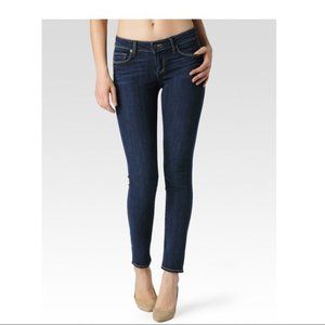 Paige Skyline Ankle Peg Dark Wash Jeans